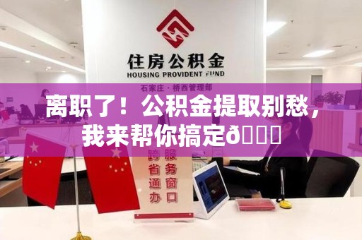 金门离职了！公积金提取别愁，我来帮你搞定😎